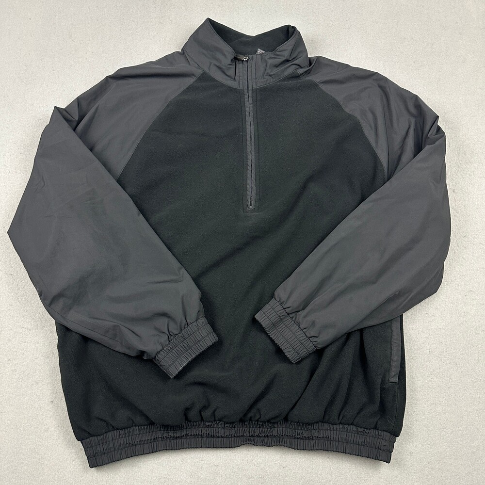 PING Golf Jacket Men Large Black Fleece Hybrid Windbreaker Golfer Cover Up L